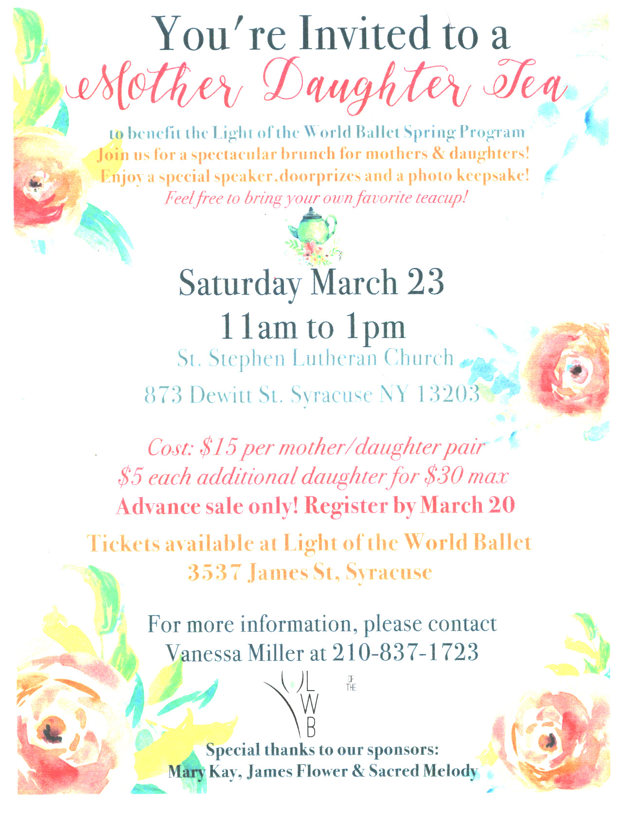 Mother Daughter Tea Program Ideas